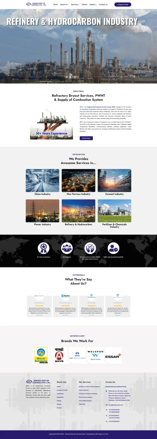 BHCL - WordPress website