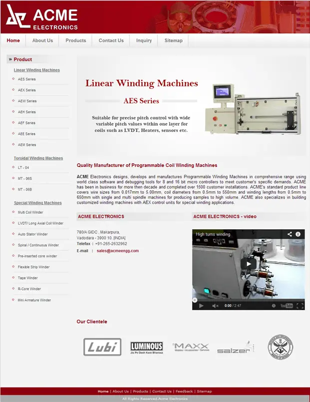 acme - wordpress website