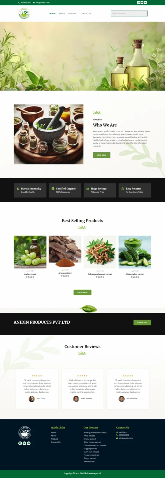 anidin - wordpress website