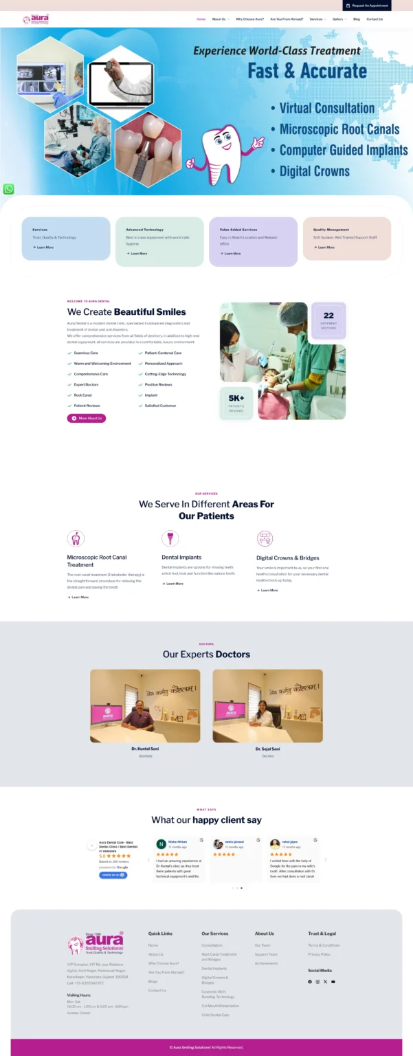 aura - wordpress website