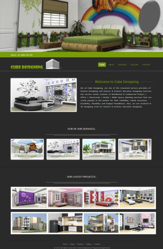 cube design - wordpress website