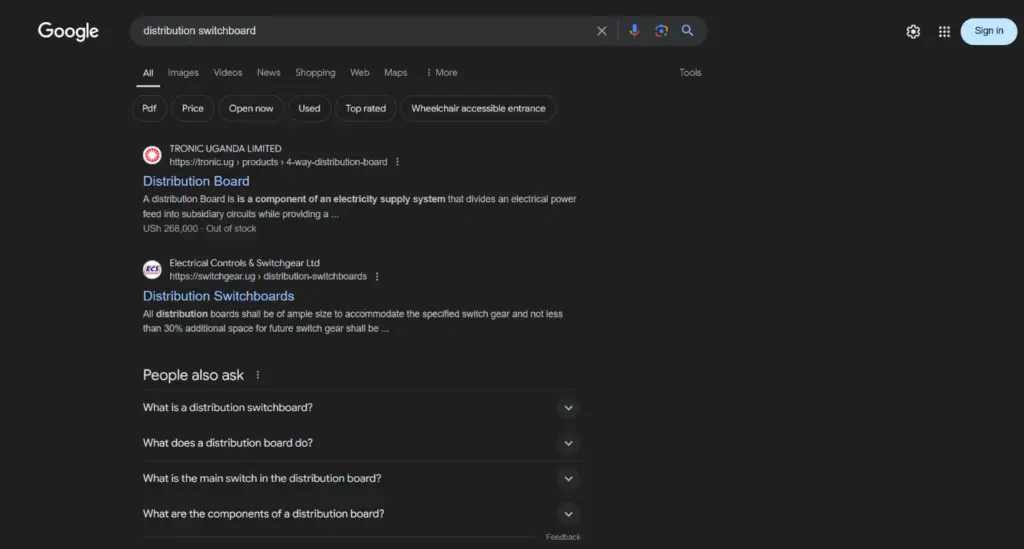 SEO result screenshot 3