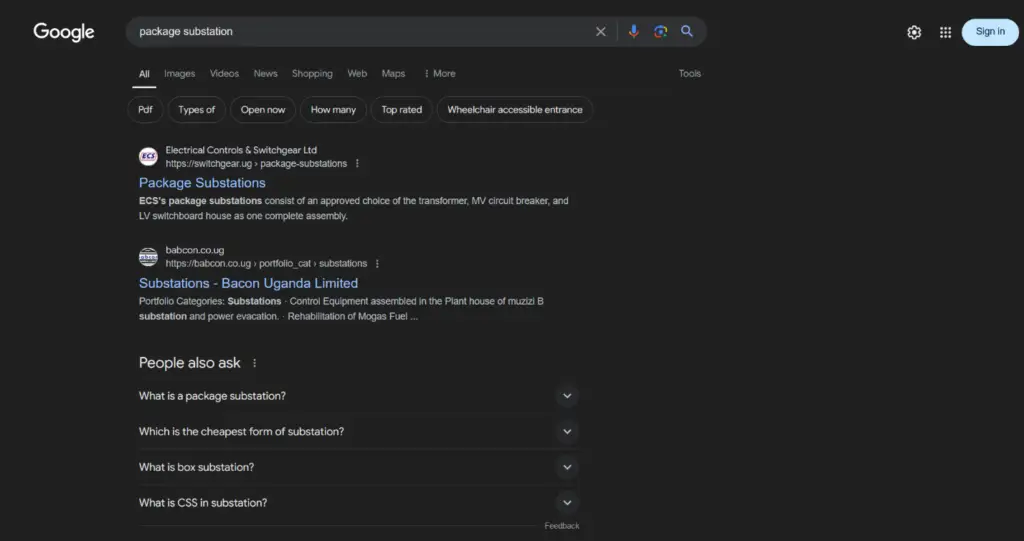SEO result screenshot 1