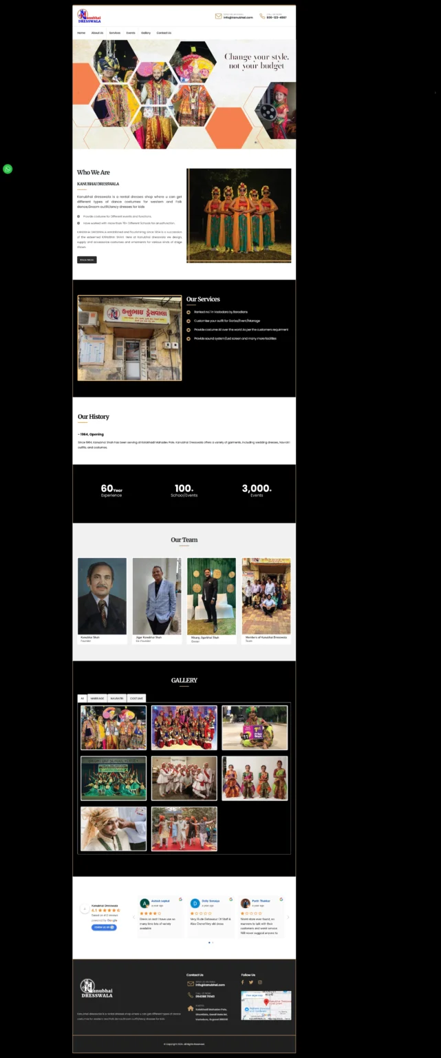 kanubhai - wordpress website