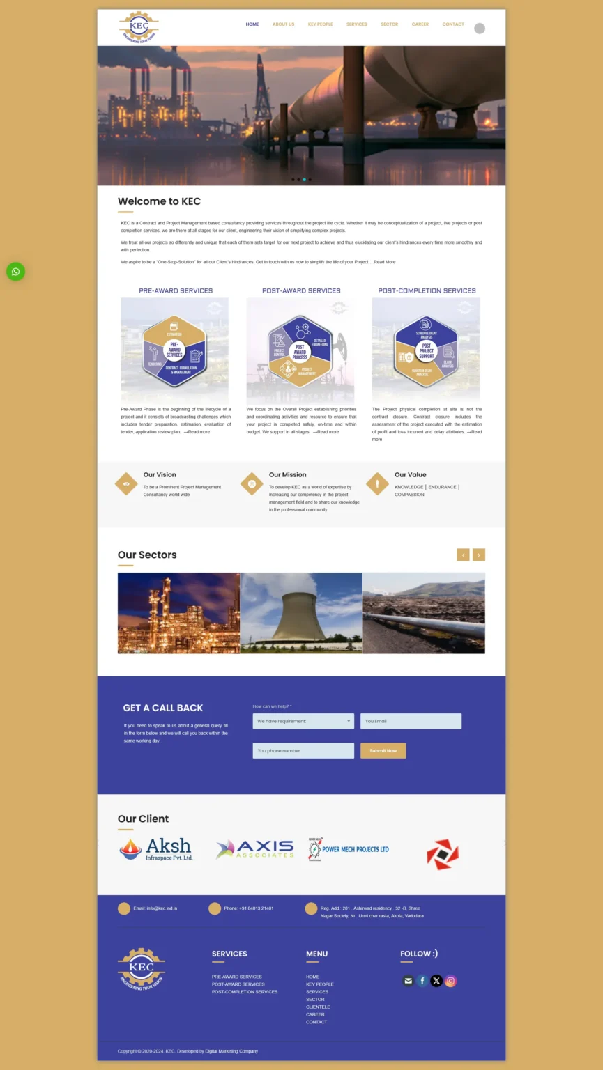 kec - wordpress website